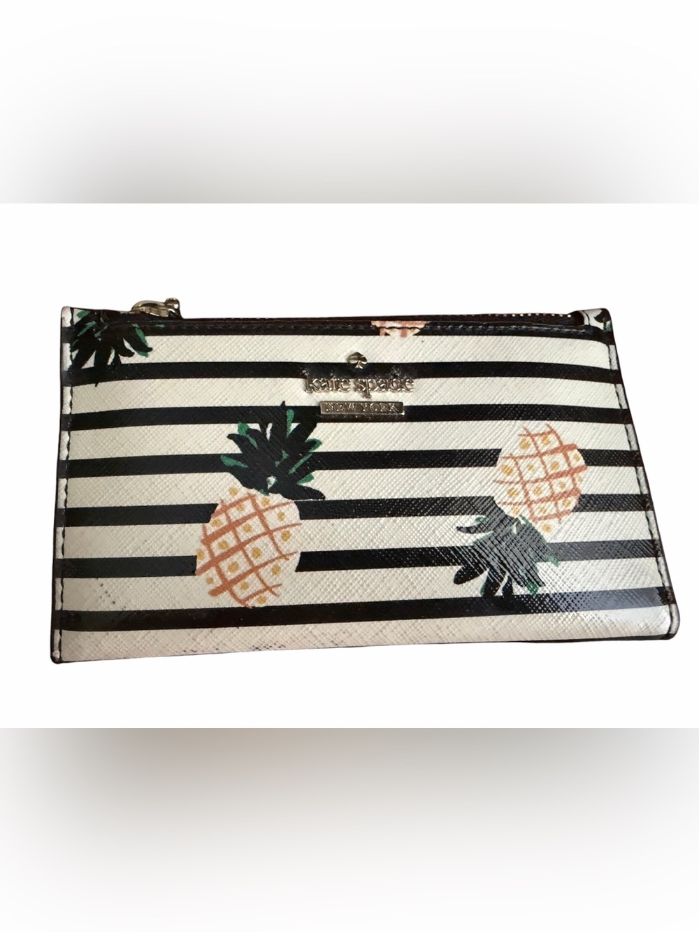 EUC Kate Spade New York Cameron Pineapple Stripe Zip Walket